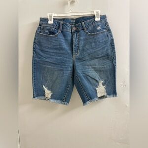 a.n.a Blue Denim Bermuda Shorts